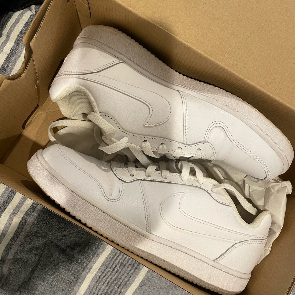 Nike ebernon low white leather womens size 8